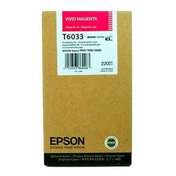 EPSON T6033 (C13T603300) - originálna cartridge, purpurová, 220ml