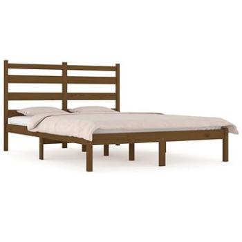 Rám postele medovo hnedý masívna borovica 200 × 200 cm, 3103671
