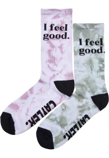 Cayler & Sons Feelin Good Socks 2-Pack lightkhaki/rose - 35–38