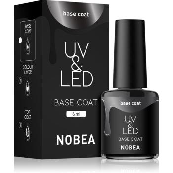 NOBEA UV & LED Base Coat podkladový lak na nechty s použitím UV/LED lampy lesklý 6 ml