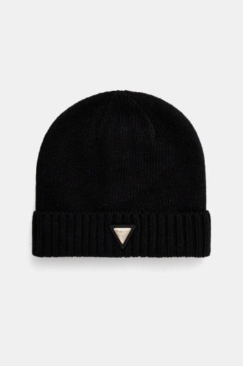 Čiapka s prímesou vlny Guess BEANIE čierna farba, V4BZ08 Z39B0