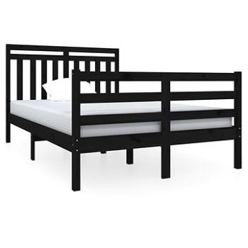 Rám postele čierny masívne drevo 120 × 190 cm Small Double, 3100628