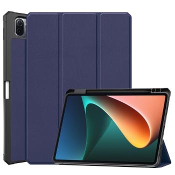 LEATHER Zaklápací obal Xiaomi Pad 5 / Xiaomi Pad 5 Pro tmavomodrý