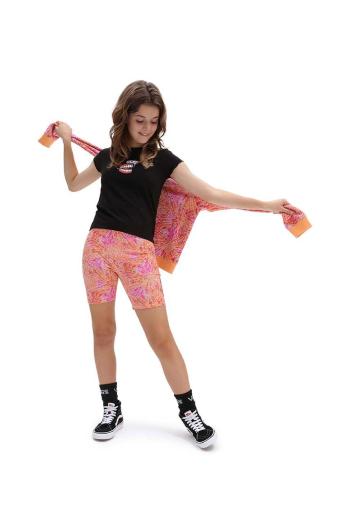 Detské krátke nohavice Vans ROSE CAMO PRINT LEGGING CYCLAMEN oranžová farba, vzorované