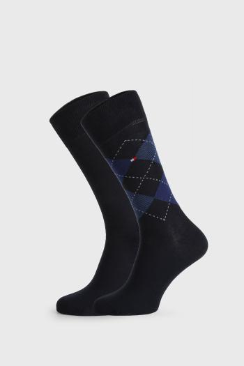 2 PACK modrých ponožiek Tommy Hilfiger Iconic II