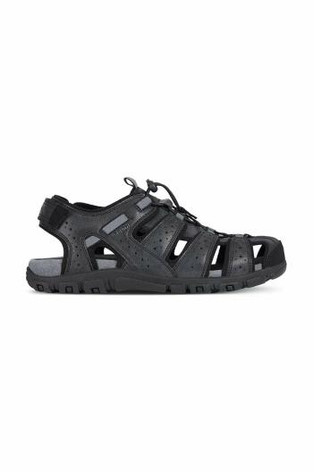 Sandále Geox UOMO SANDAL STRADA pánske, čierna farba