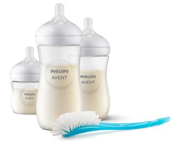 Avent Philips SCD837/12 sada 3 fľašiek Natural + kefka