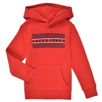 Jack & Jones  Mikiny JJECORP LOGO SWEAT HOOD  Červená