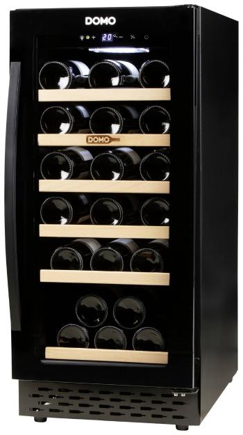 DOMO  chladnička na vína En.trieda 2021: F (A - G) 87 l  čierna