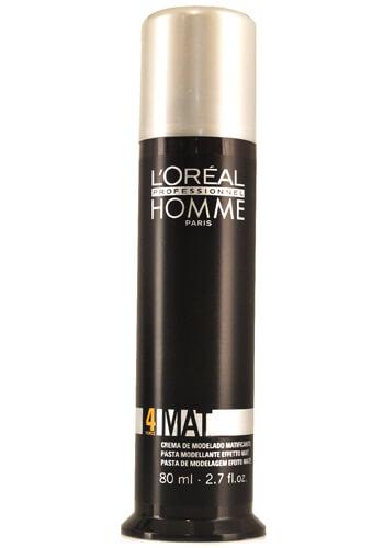 L´Oréal Professionnel Zmatňujúci pasta na vlasy pre mužov Homme Mat (Matte Sculpting Pomáda) 80 ml