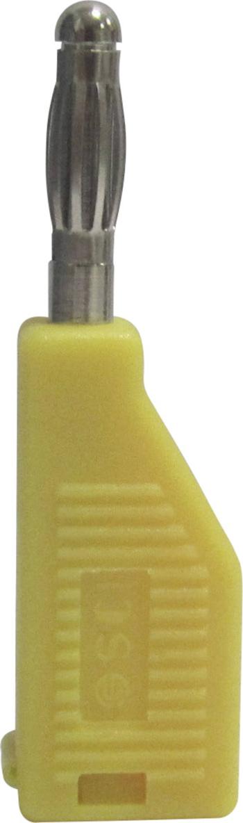 TRU COMPONENTS TC-R8-B19 Y banánový konektor zástrčka, rovná Ø pin: 4 mm žltá 1 ks