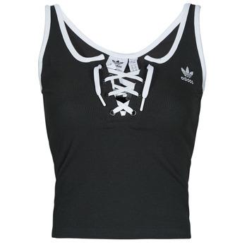 adidas  Tielka a tričká bez rukávov LACED TANKTOP  Čierna