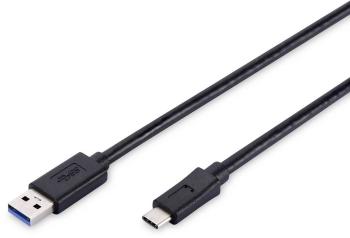Digitus #####USB-Kabel USB 2.0 #####USB-C™ Stecker, #####USB-A Stecker 1.80 m čierna guľatý, obojstranne zapojiteľná zás