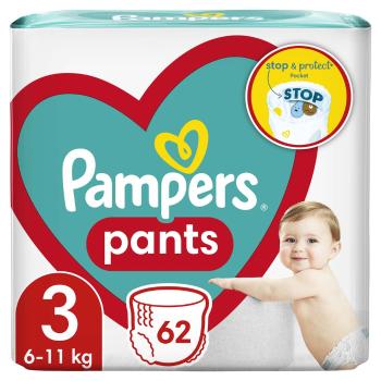 PAMPERS Pants Nohavičky plienkové jednorazové 3 (6-11 kg) JUMBO PACK 62 ks