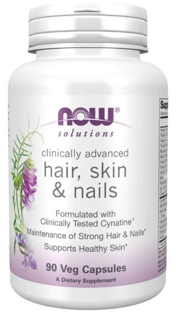 NOW Foods NOW Hair Skin & Nails zdravé vlasy pleť a nehty 90 rostlinných kapsúl