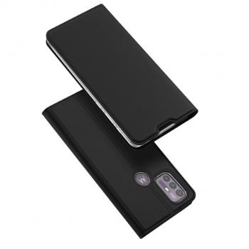 DUX DUCIS Skin Pro knižkové kožené puzdro na Motorola Moto G30 / Moto G10, čierne