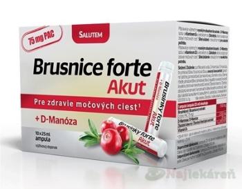 Brusnice forte Akut SALUTEM močové cesty 10x25 ml