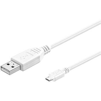 PremiumCord USB 2.0 prepojovací A-B micro 5 m biely (ku2m5fw)