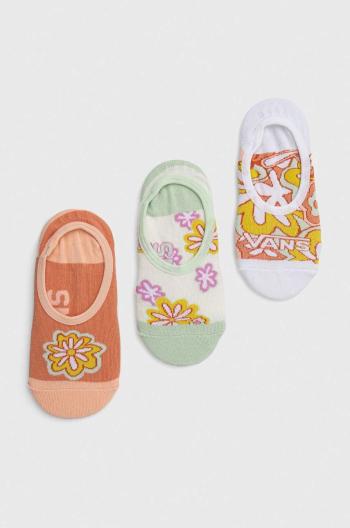 Detské ponožky Vans PSYCHEDELIC FLORAL CANO SUN BAKED 2-pak oranžová farba