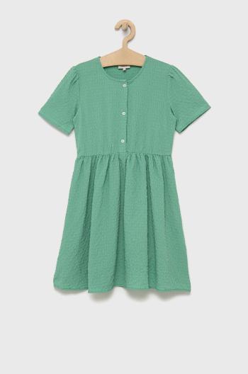 Dievčenské šaty Kids Only zelená farba, mini, áčkový strih
