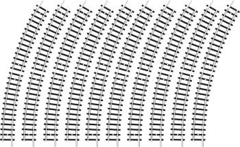 14920 koľaj N Minitrix zahnutá koľaj  30 ° 295.4 mm 10 ks