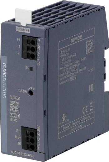 Siemens 6EP3332-7SB00-0AX0 sieťový adaptér / napájanie  24 V 2.5 A 60 W 1 x