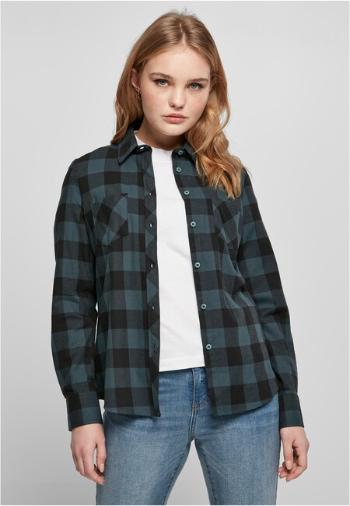 Urban Classics Ladies Turnup Checked Flanell Shirt jasper/black - XS