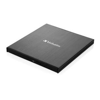 VERBATIM Externá CD/DVD Slimline vypaľovačka USB-C, čierna (43886)