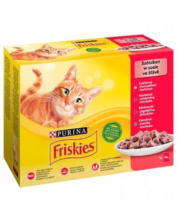 Nestlé Friskies cat Multipack kura&hovädzie&jahňacie&kačica kapsička 12x85 g