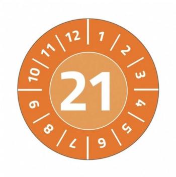 Avery-Zweckform 6944-2021 plaketa o skúške  2021 oranžová samolepiace fólie, odstrániteľná (Ø) 30 mm 30 mm   1 sada