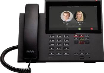 Auerswald COMfortel D-600 šnúrový telefón, VoIP handsfree, konektor na slúchadlá, optická signalizácia hovoru, dotykový