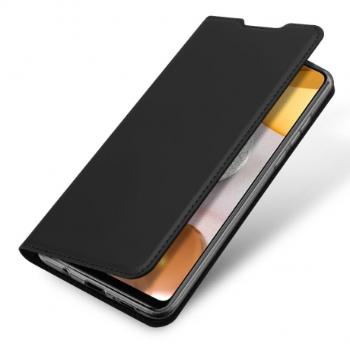 DUX DUCIS Skin Pro knižkové kožené puzdro na Samsung Galaxy A42 5G, čierne