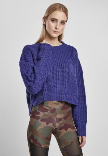 Urban Classics Ladies Wide Oversize Sweater bluepurple - 5XL