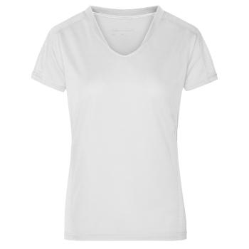 James & Nicholson Dámske bežecké tričko JN471 - Biela / biela | S