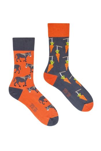 Sivo-oranžové ponožky Stick & Carrot