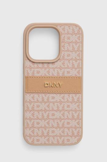 Puzdro na mobil Dkny iPhone 15 Pro 6.1 oranžová farba, DKHCP15LPRTHSLP