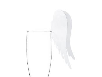 PartyDeco Dekorácia na poháre - Anjelské krídla 12.3 x 10.7cm