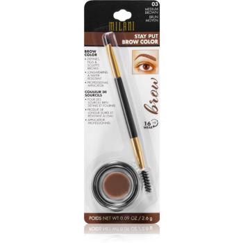 Milani Stay Put pomáda na obočie 03 Medium Brown