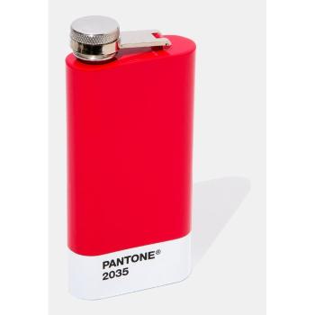 Červená ploská fľaša Pantone, 150 ml