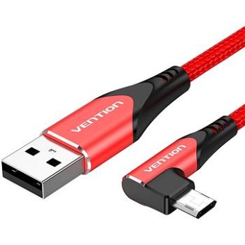 Vention Reversible 90° USB 2.0 -> microUSB Cotton Cable Red 1 m Aluminium Alloy Type (COBRF)