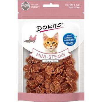 Dokas - Kura a treska mini stejky pre mačky 25 g (4251276204982)