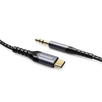 Joyroom Hi-Fi Audio kábel 3.5 mm jack - USB-C 2m, čierny (SY-A03)