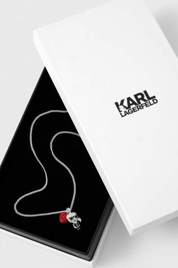 Strieborný náhrdelník Karl Lagerfeld