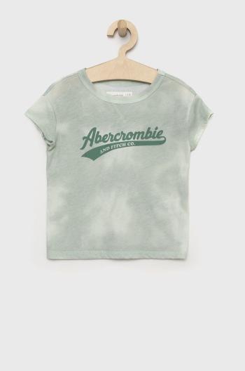 Detské tričko Abercrombie & Fitch zelená farba,