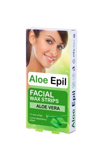 Aloe Epil depilačné voskové pásiky na tvár 12+2