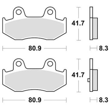 Braking brzdové doštičky (semi-metalická zmes SM1) (2 ks) M501 – 177 (M501-177)