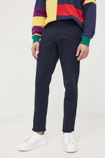Nohavice Sisley pánske, tmavomodrá farba, priliehavé