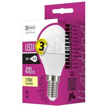EMOS LED žiarovka Classic Mini Globe 5W E14 teplá biela (1525731203)
