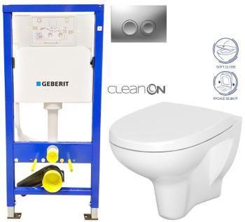 GEBERIT DuofixBasic s matným tlačidlom DELTA21 + WC CERSANIT ARTECO CLEANON + SEDADLO 458.103.00.1 21MA AT1