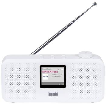 Imperial DABMAN 16 stolný rádio DAB+, FM AUX, DAB+, UKW  funkcia alarmu biela